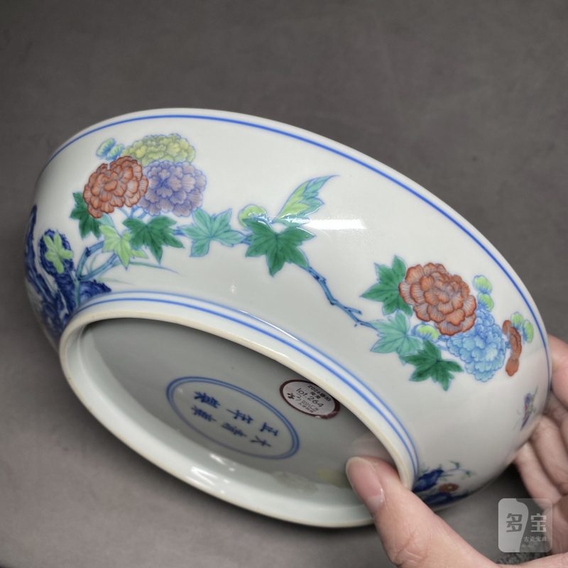 清雍正 斗彩蝶恋花纹盘 - 图15